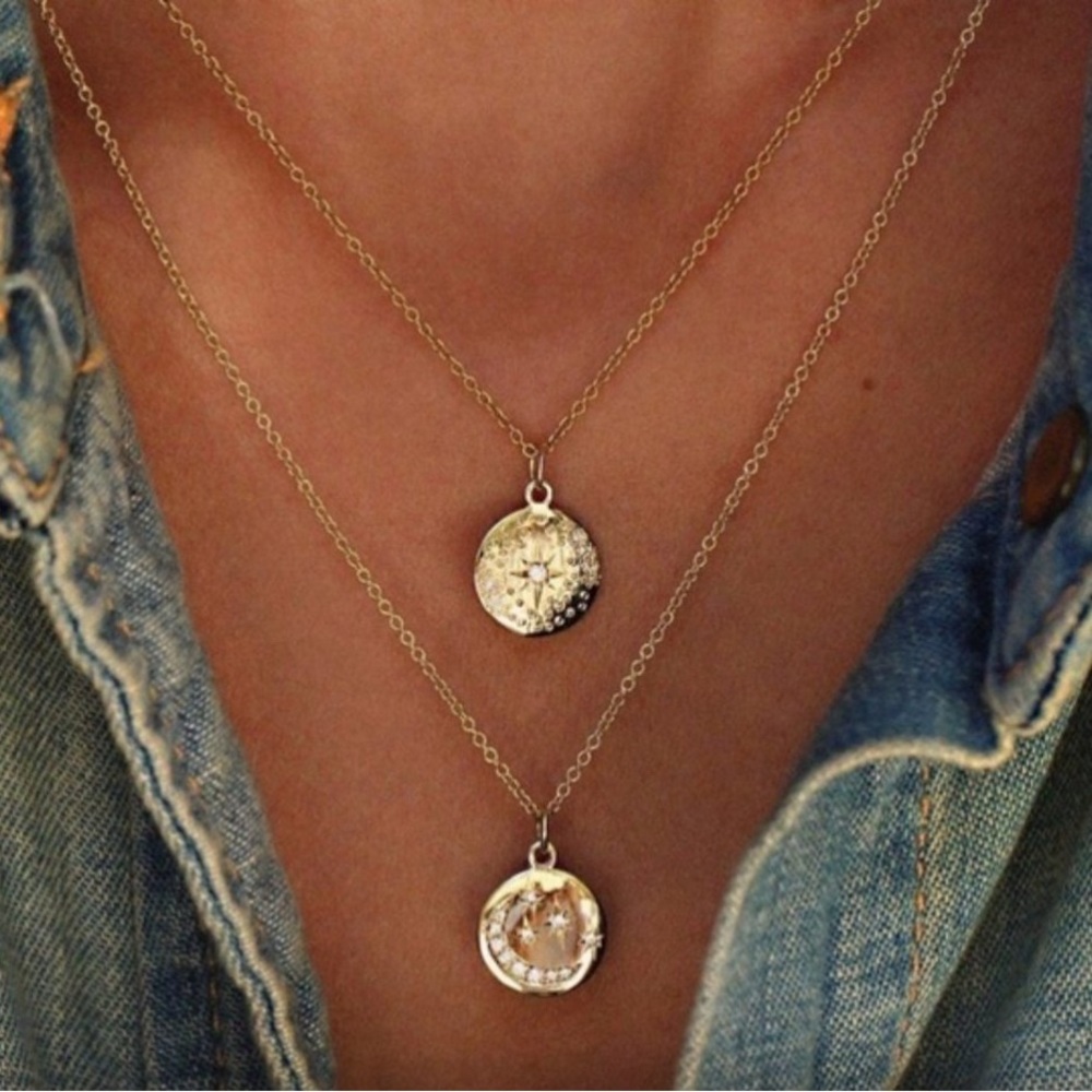 URBAN OUTFITTERS Layered Double Star Coin Necklace